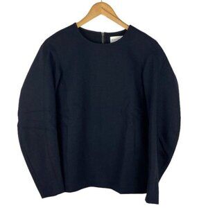 Aritzia Babaton 1-01 Palermo Blouse Black Lined Wool Cashmere Pullover US M